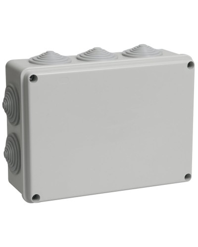 Коробка распаячная КМ41243 190х140х70 открытой проводки IP44 10 гермовводов серая (UKO11-190-140-070-K41-44). Коробка распаячная безгалогенная (HF). IEK в Ярославле