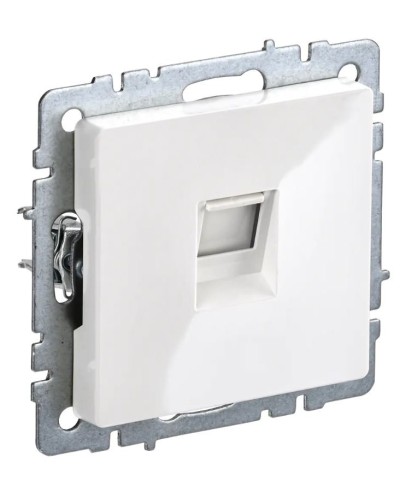 Розетка RJ45 РК10-БрБ кат.5E, белая BRITE (BR-K10-1-K01). Розетка компьютерная. IEK в Ярославле