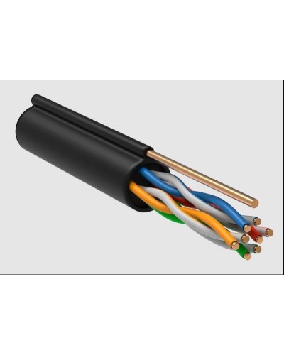 GENERICA U/UTP 5E 24AWG 4PR LDPE трос черный (BC3-C5E04-159-305-R-G). Кабель «витая пара» (LAN) для структурированных систем связи. IEK в Ярославле