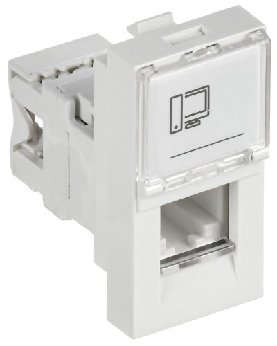 Розетка RJ45 кат.6 PRIMER РКИ-10-00-П-6 белый IEK (PR-KK40D-RI-0-1-C06U-K01). Розетка RJ-45. IEK в Ярославле