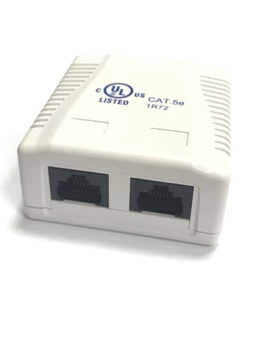 RJ-45-2 (8P8C) CAT5e, 2 выхода (LISTED) компьютерная розетка: Розетка компьютерная 2 выхода в Ярославле