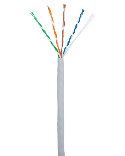 U/UTP 4pair, Cat5e, In, PVC (CCA-UU004-5E-PVC-GY). Кабель «витая пара» (LAN) для структурированных систем связи. NETLAN в Ярославле