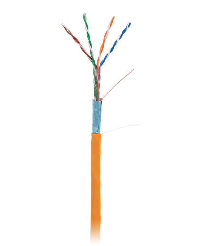 F/UTP 4pair, Cat5e, In, LSZH (EC-UF004-5E-LSZH-OR). Кабель «витая пара» (LAN) для структурированных систем связи. NETLAN в Ярославле