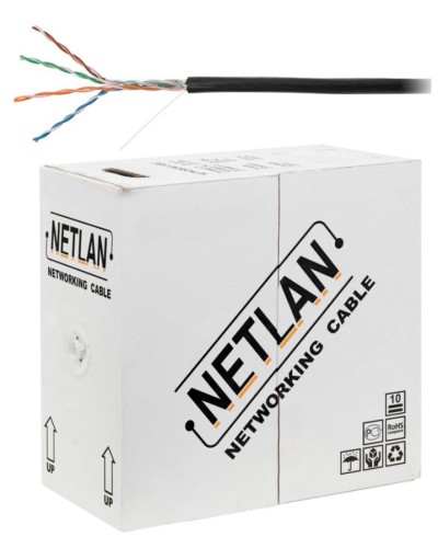 U/UTP 4pair, Cat5e, Out, PE, CCA (CCA-UU004-5E-PE-BK) . Кабель «витая пара» (LAN) для структурированных систем связи. NETLAN в Ярославле