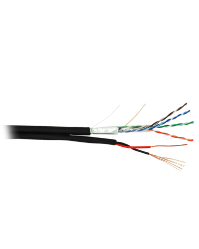 F/UTP 4pair, Cat5e, Out, PVC+PWR (EC-UF004-5E-PC150-PE-BK). Кабель «витая пара» (LAN) для структурированных систем связи. NETLAN в Ярославле