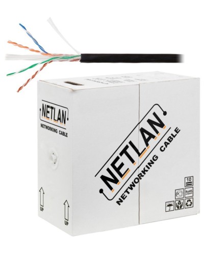 U/UTP 4pair, Cat6, Solid, Out, PE (EC-UU004-6-PE-BK). Кабель «витая пара» (LAN) для структурированных систем связи. NETLAN в Ярославле