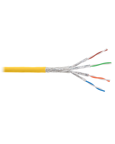 S/FTP, 4pair, Cat7a, Solid, In, LSZH (NKL 4375C-YL). Кабель «витая пара» (LAN) для структурированных систем связи. NIKOLAN в Ярославле