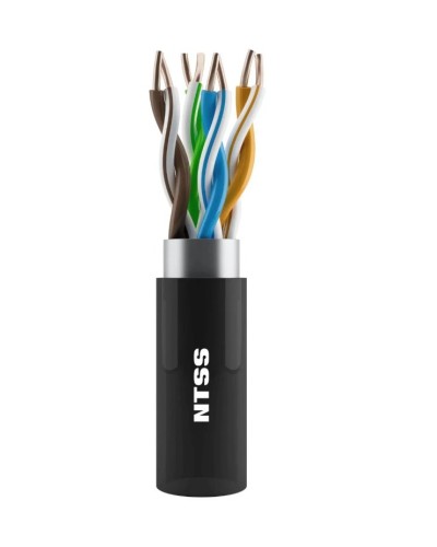 NTSS-OUT-UTP4-5Е-PE-BL кат.5E UTP 4 пары 24AWG PE внешний 305м черный. Кабель «витая пара» (LAN) для структурированных систем связи. NTSS в Ярославле