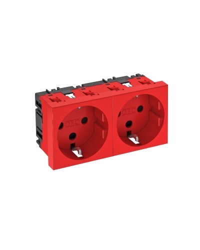 STD-D0 SRO2, (6120028). Розетка 0° двойная 2х2К+З, со шторками, 16А 250В красная. OBO Bettermann в Ярославле