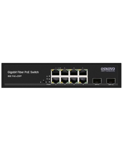 SW-80802(150W). Промышленный PoE коммутатор Gigabit Ethernet на 10 портов. OSNOVO в Ярославле