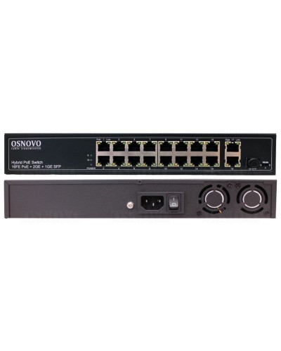 SW-61621(300W). Коммутатор 16-портовый Fast Ethernet с PoE. OSNOVO в Ярославле