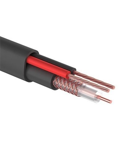 КВК-П-2+2x0,75 мм² (Cu/CCA) черный PROconnect (01-4109). Кабель комбинированный для систем видеонаблюдения. PROCONNECT в Ярославле