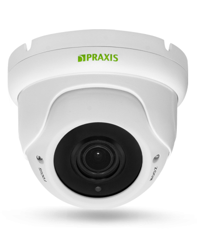 PP-7141IP 2.8-12 AUDIO. Видеокамера IP купольная. Praxis в Ярославле