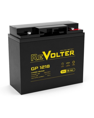 Revolter GP 1218. Аккумулятор автомобильный герметичный свинцово-кислотный. Revolter в Ярославле