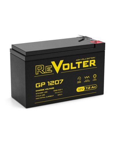 Revolter GP 1207. Аккумулятор автомобильный герметичный свинцово-кислотный. Revolter в Ярославле