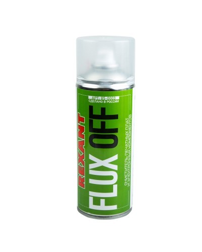 Очиститель печатных плат FLUX OFF, REXANT, 400 мл, аэрозоль (85-0003): Баллон с очистителем в Ярославле