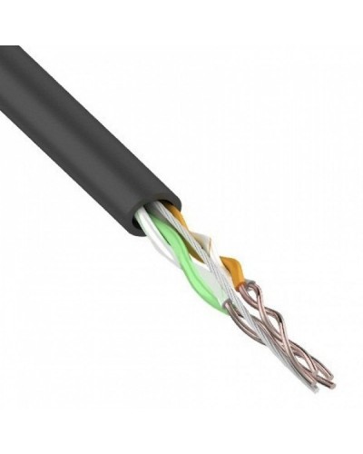 U/UTP, CAT 5e, PE, 2PR, 24AWG, OUTDOOR, SOLID, черный, 305м, REXANT (01-0025). Кабель «витая пара» (LAN) для структурированных систем связи. Rexant в Ярославле