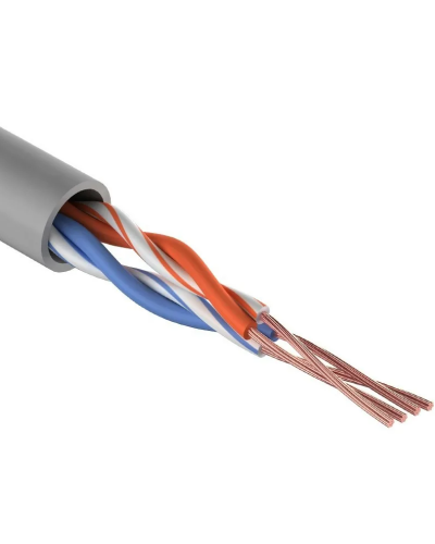 U/UTP, CAT 5e, PVC, 2PR, 24AWG, INDOOR, STRANDED, серый, 305м REXANT (01-0026). Кабель «витая пара» (LAN) для структурированных систем связи. Rexant в Ярославле