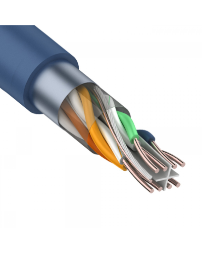 F/UTP, CAT 6, PVC, 4PR, 23AWG, INDOOR, SOLID, синий, 305 м, REXANT (01-0147). Кабель «витая пара» (LAN) для структурированных систем связи. Rexant в Ярославле
