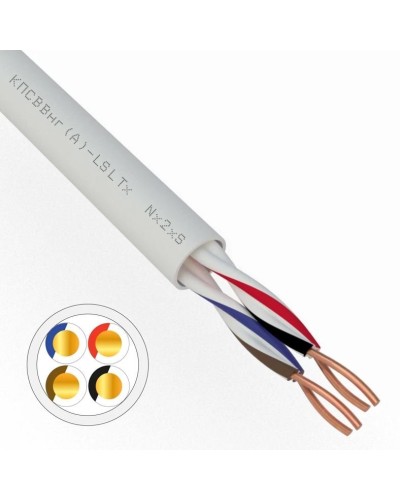 КПСВВнг(А)-LSLTx 2х2х0,75 REXANT (01-4876). Кабель для систем передачи данных пониженной пожароопасности c низким дымо- и газовыделением, с низкой токсичностью продуктов горения. Rexant в Ярославле