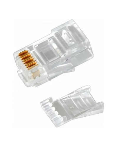 Разъем RJ-45(8P8C) под витую пару, UTP, CAT 6, с вставкой REXANT (05-1031). Разъем RJ-45. Rexant в Ярославле