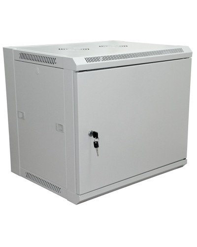Шкаф телекоммуникационный 19 настенный 6U 600×450×370 мм (ШxГxВ) - передняя дверь металл, боковые стенки съемные (разобранный), RAL 7035 (04-2210). Шкаф телекоммуникационный 19 настенный 6U. Rexant в Ярославле