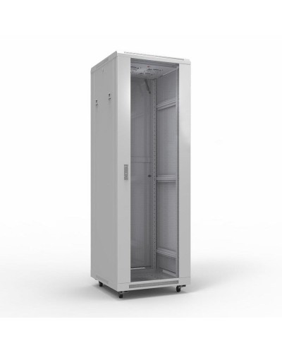 Шкаф телекоммуникационный 19 напольный 42U 600х800 мм, передняя дверь стекло, задняя дверь металл, RAL 7035 (состоит из 3 частей) (04-2306). Шкаф телекоммуникационный 19 напольный 42U. Rexant в Ярославле
