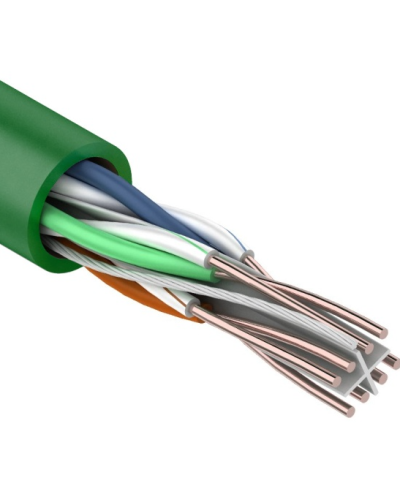 U/UTP, CAT 6, нг(А)-LSLTx, 4х2х0,575мм, 23AWG, INDOOR, SOLID, зеленый, 305м REXANT (01-0071). Кабель «витая пара» (LAN) для структурированных систем связи. Rexant в Ярославле