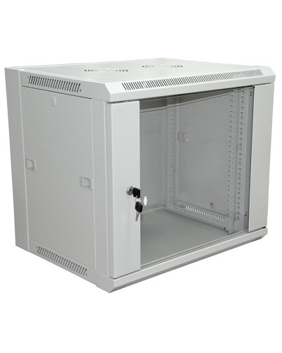 Шкаф телекоммуникационный 19 настенный 6U 600×600×370 мм (ШxГxВ) - передняя дверь стекло, боковые стенки съемные (разобранный), RAL 7035 (04-2220). Шкаф телекоммуникационный 19 настенный 6U. Rexant в Ярославле