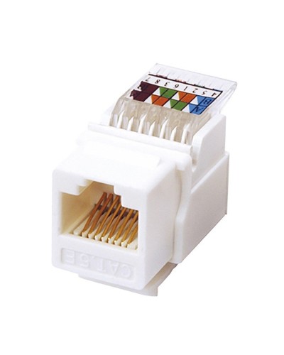 Модуль Keystone Jack RJ-45(8P8C), UTP, CAT 5e, тип 180 градусов, самозажимной, белый REXANT (03-1012): Модуль Keystone Jack в Ярославле