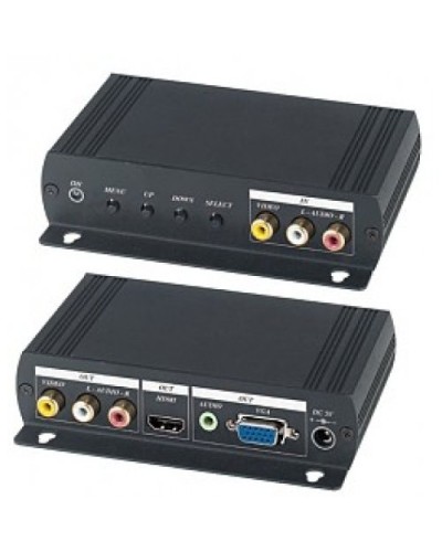 AD001HH. Преобразователь композитного видео и аудиосигналов в VGA и HDMI. SC&T в Ярославле