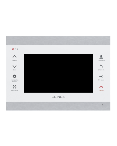 SL-07MHD (серебро+белый). Монитор домофона цветной с функцией «свободные руки». SLINEX в Ярославле