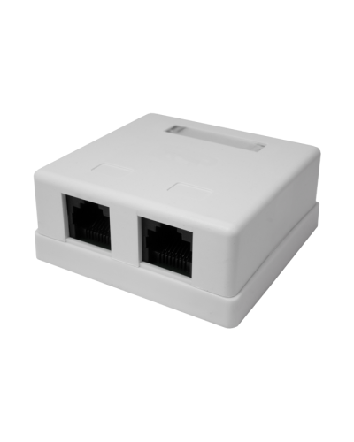 Розетка настенная RJ-45, 8P8C, Cat.5e, 2 порта UTP (10-0309): Компьютерная розетка в Ярославле
