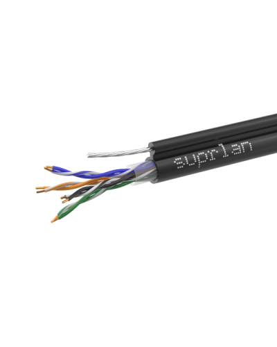 UTP Cat.5e 4x2x0,51 Cu PE Outdoor T-FG8 (трос) Premium (01-0308-1). Кабель «витая пара» (LAN) для структурированных систем связи. SUPRLAN в Ярославле