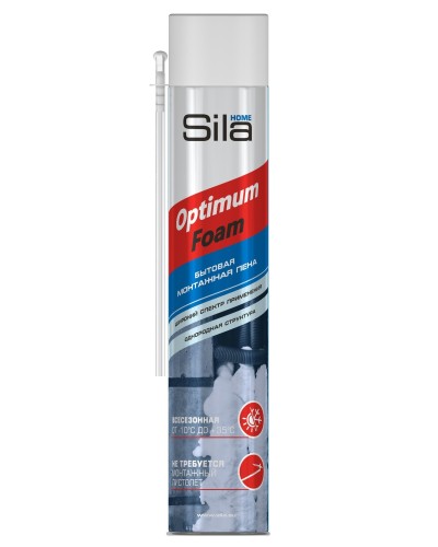 Пена монтажная SILA HOME OPTIMUM FOAM, всесезонная, 750 мл. Пена монтажная. Sila в Ярославле