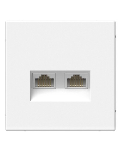 ArtGallery розетка двойная RJ45, кат. 6Е, скрытой установки, механизм, белый (GAL000188). Розетка компьютерная. Systeme Electric в Ярославле