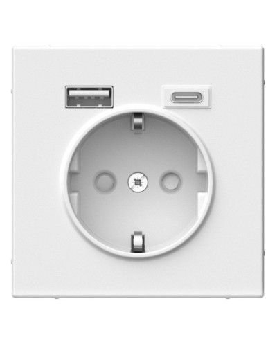 ArtGallery розетка 1-местная с USB тип-A+C, скрытой установки, механизм, белый (GAL000132). Розетка с USB. Systeme Electric в Ярославле