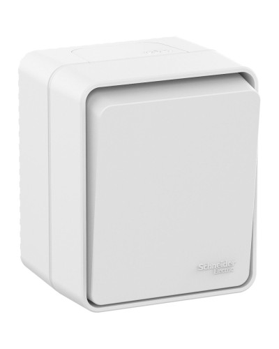 AtlasDesign PROFI54 выключатель 1-клавишный, открытой установки, белый (ATN540111). Выключатель. Systeme Electric в Ярославле