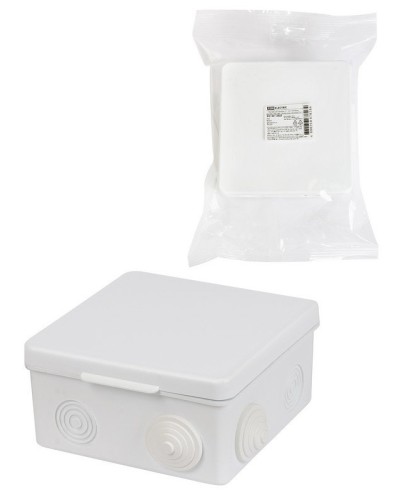 Коробка ОП 100х100х55мм, крышка, IP54, 8вх. (SQ1401-0513). Распаячная коробка. TDM ЕLECTRIC в Ярославле