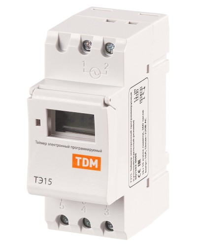 ТЭ15-1мин/7дн-16on/off-16А-DIN TDM (SQ1503-0005). Таймер электронный. TDM ЕLECTRIC в Ярославле