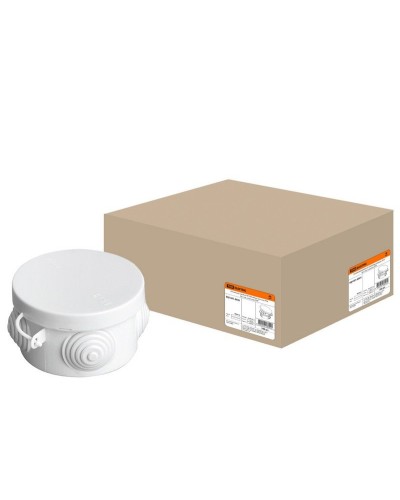 Коробка ОП D65х40мм, крышка, IP54, 4вх. (SQ1401-0501). Распаячная коробка. TDM ЕLECTRIC в Ярославле