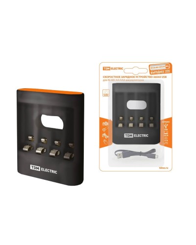 Зарядное устройство 36044 (3600mA 4слота АА/ААА 4 кан.USB) (SQ1702-0100). Зарядное устройство. TDM ЕLECTRIC в Ярославле