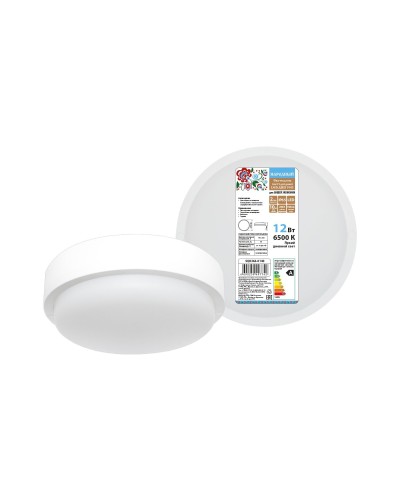 ДПП 3901 12Вт 6500К IP65 белый круг (SQ0366-0140). Светодиодный светильник LED. TDM ЕLECTRIC в Ярославле