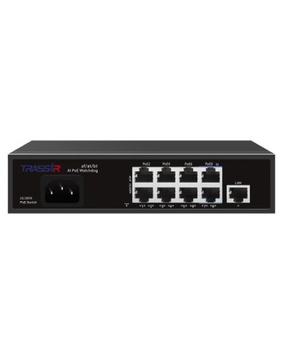 TR-NS1109-120-8PoE. Коммутатор с PoE. Trassir в Ярославле
