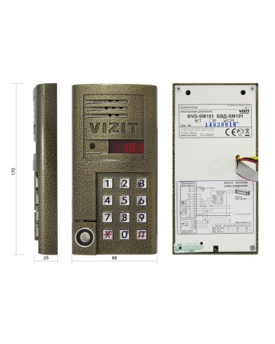 БВД-SM101TCPL. Вызывная панель цветная. VIZIT в Ярославле