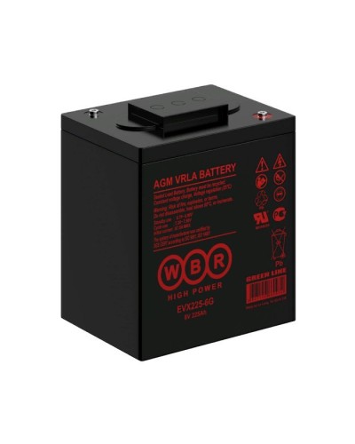 WBR EVX225-6G. Аккумулятор герметичный свинцово-кислотный. WBR в Ярославле