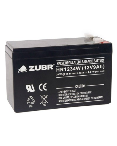 ZUBR HR 1234W (12V, 9Ah). Аккумулятор герметичный свинцово-кислотный. ZUBR в Ярославле