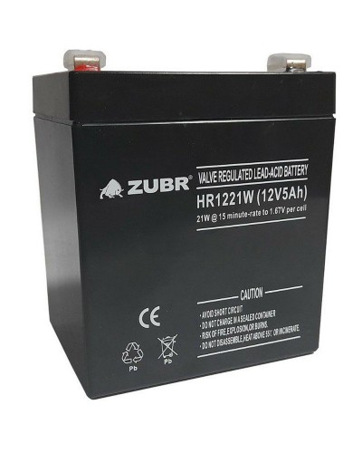 ZUBR HR 1221W (12V, 5Ah). Аккумулятор герметичный свинцово-кислотный. ZUBR в Ярославле