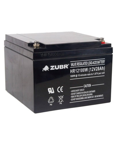 ZUBR HR 12100W (12V, 28Ah). Аккумулятор герметичный свинцово-кислотный. ZUBR в Ярославле