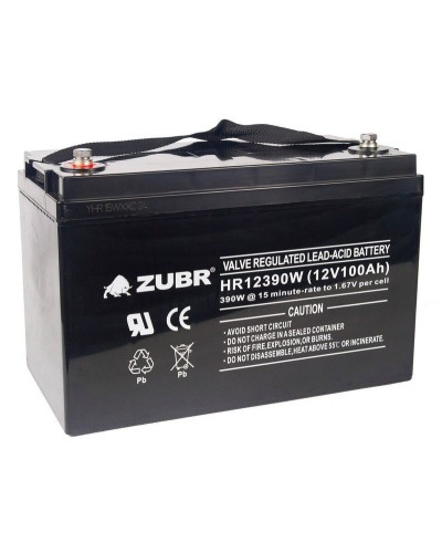 ZUBR HR 12390W (12V, 110Ah). Аккумулятор герметичный свинцово-кислотный. ZUBR в Ярославле